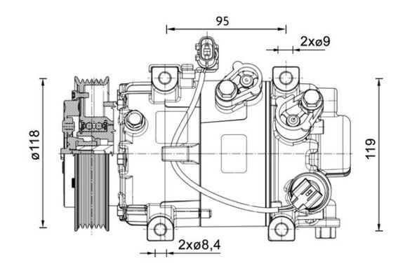 Kompressor, Klimaanlage MAHLE ACP1466000P