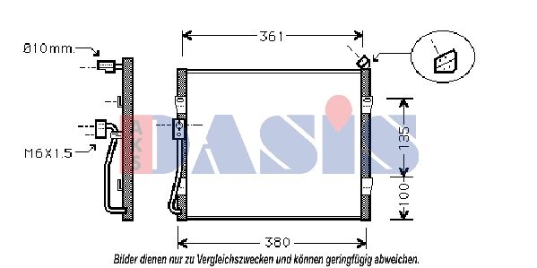Kondensator, Klimaanlage AKS DASIS 372020N