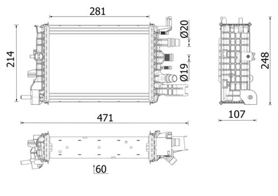 Kühler, Motorkühlung MAHLE CR2632000P
