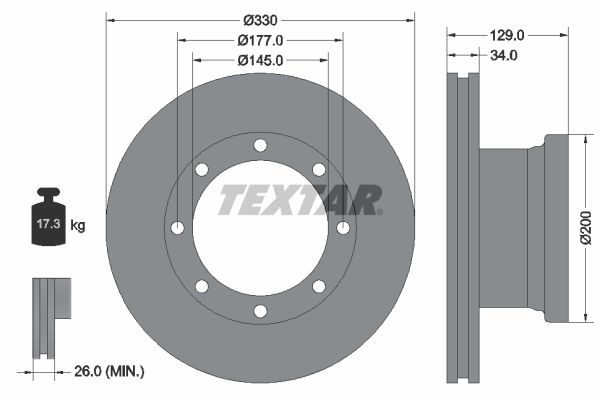 Bremsscheibe TEXTAR 93127700