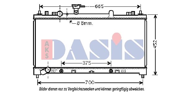 Kühler, Motorkühlung AKS DASIS 110067N