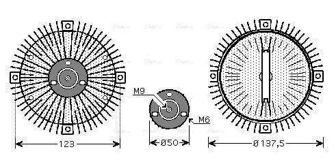Kupplung, Kühlerlüfter AVA QUALITY COOLING vnc273