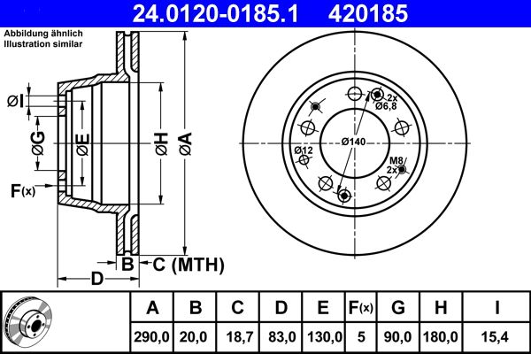 Bremsscheibe ATE 24.0120-0185.1