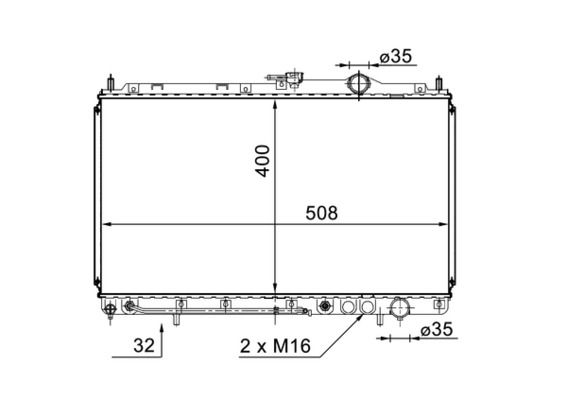 Kühler, Motorkühlung MAHLE CR1570000S