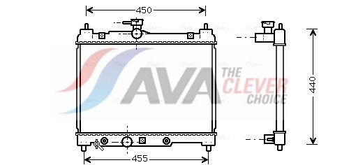 Kühler, Motorkühlung AVA QUALITY COOLING TO2287