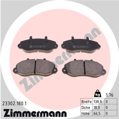 Bremsbelagsatz Bremsbeläge ZIMMERMANN 23302.180.1