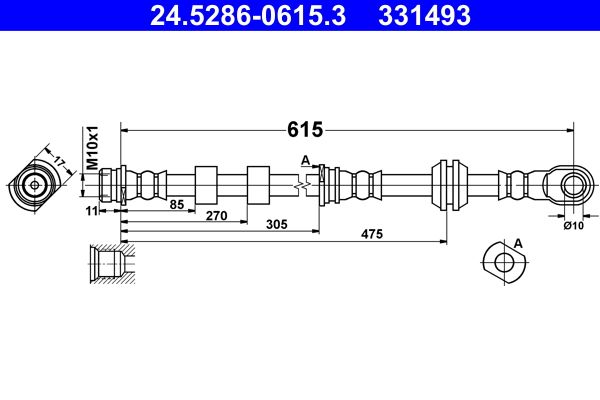 Bremsschlauch ATE 24.5286-0615.3