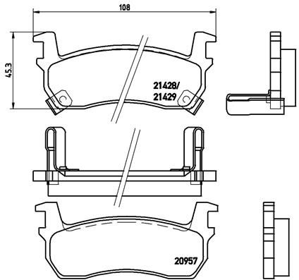 Bremsbelagsatz, Scheibenbremse BREMBO P 56 057