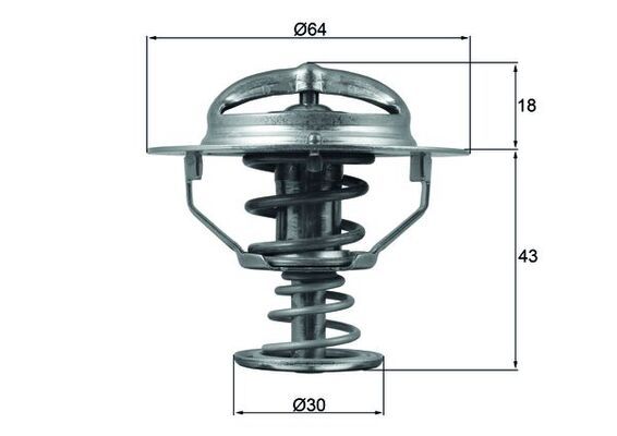 Thermostat, Kühlmittel MAHLE TX11482D