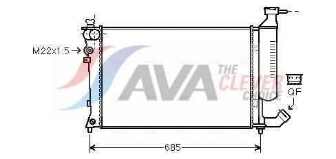 Kühler, Motorkühlung AVA QUALITY COOLING CNA2155