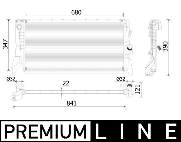 Kühler, Motorkühlung MAHLE CR2318000P