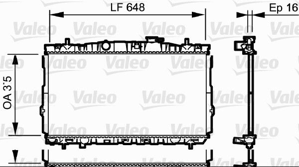 Kühler, Motorkühlung VALEO 734903