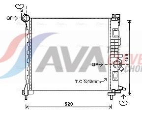 Kühler, Motorkühlung AVA QUALITY COOLING OL2562