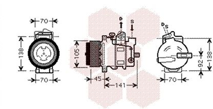 Kompressor, Klimaanlage VAN WEZEL 3000K429
