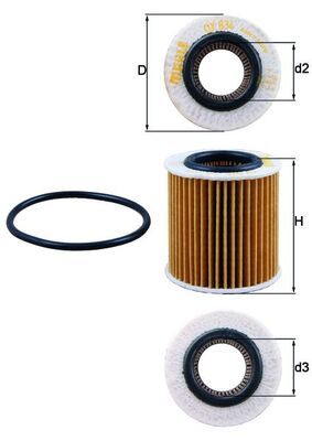 Ölfilter MAHLE OX834D