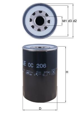 Ölfilter MAHLE OC206