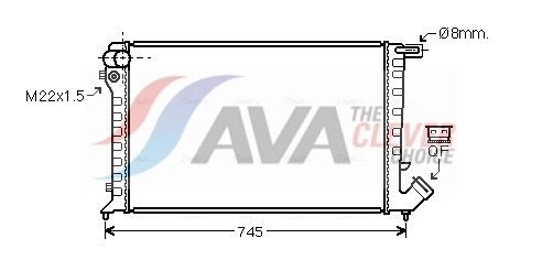 Kühler, Motorkühlung AVA QUALITY COOLING CN2193