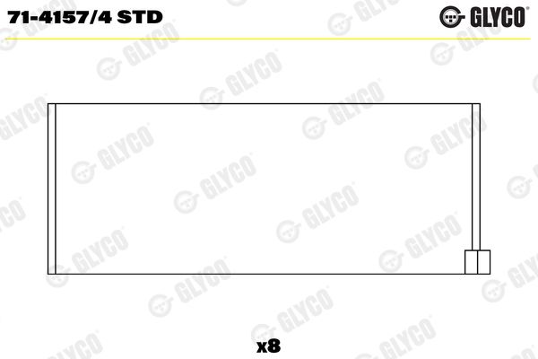 Pleuellager GLYCO 71-4157/4STD