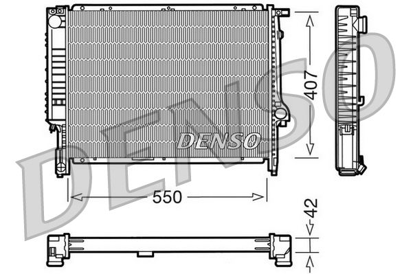 Kühler, Motorkühlung DENSO DRM05039