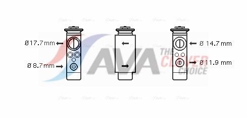 Expansionsventil, Klimaanlage AVA QUALITY COOLING OL1412