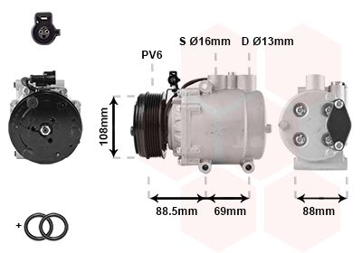 Kompressor, Klimaanlage VAN WEZEL 1800K174