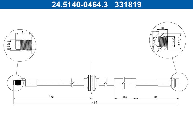 Bremsschlauch Ate 24.5140-0464.3