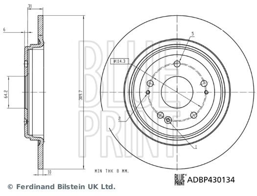 Bremsscheibe BLUE PRINT ADBP430134