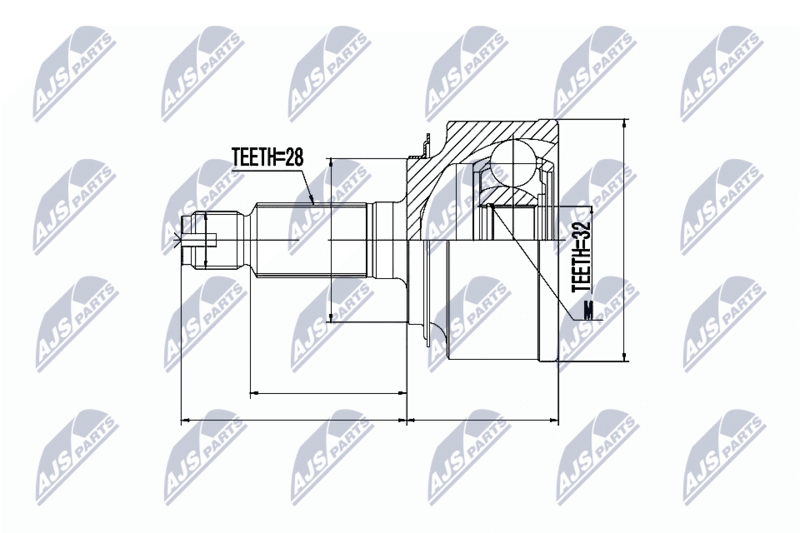 Gelenksatz, Antriebswelle NTY NPZ-HD-044