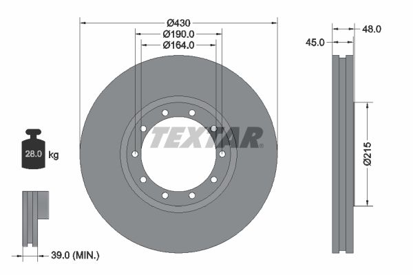 Bremsscheibe TEXTAR 93193500