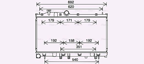 Kühler, Motorkühlung AVA QUALITY COOLING su2113