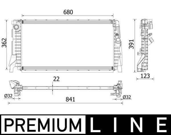 Kühler, Motorkühlung MAHLE CR2279000P