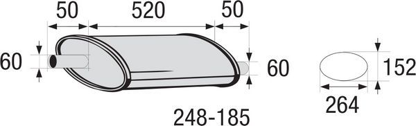 Mittelschalldämpfer, Universal BOSAL 248-185