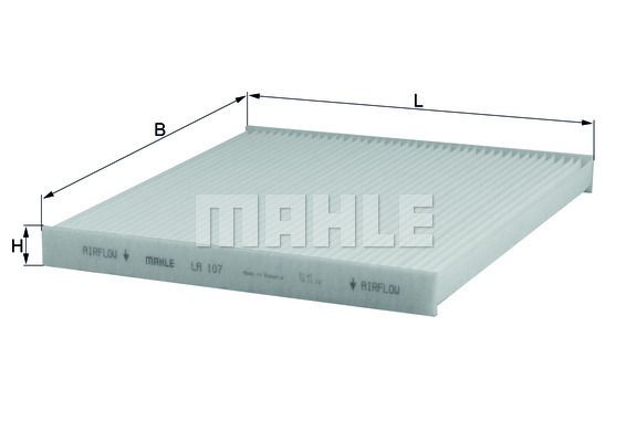 Filter, kupéventilation KNECHT LA 107
