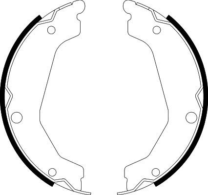 Bremsbackensatz Feststellbremse HELLA 8DA 355 050-051
