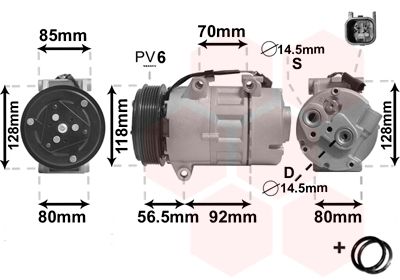 Kompressor, Klimaanlage VAN WEZEL 1800K394