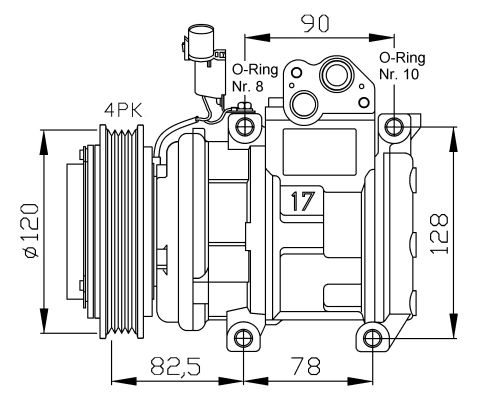 Kompressor, Klimaanlage NRF 32449G