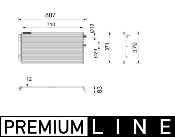 Klimakondensator Klimakühler MAHLE AC 1211 000P