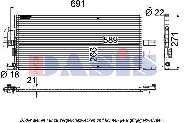 Kühler, Motorkühlung AKS DASIS 120018N