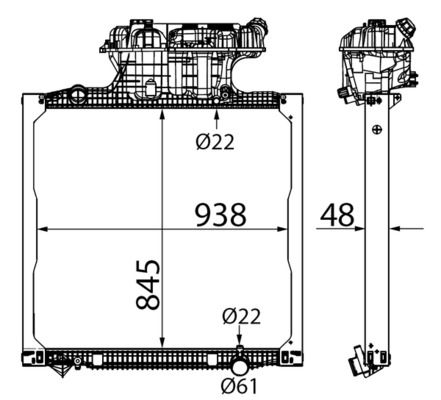 Kühler, Motorkühlung MAHLE CR770000S