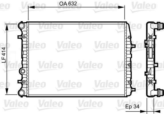 Kühler, Motorkühlung VALEO 732864