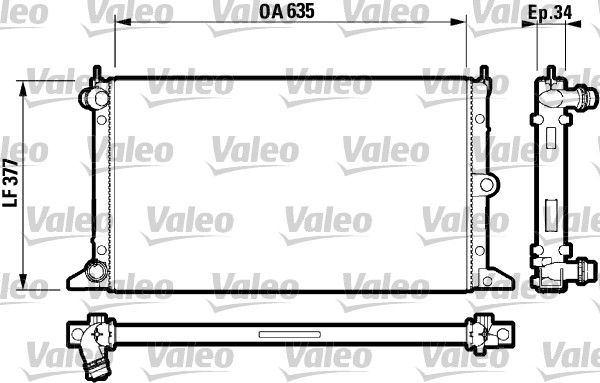 Kühler, Motorkühlung VALEO 732790