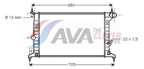 Kühler, Motorkühlung AVA QUALITY COOLING OLA2242