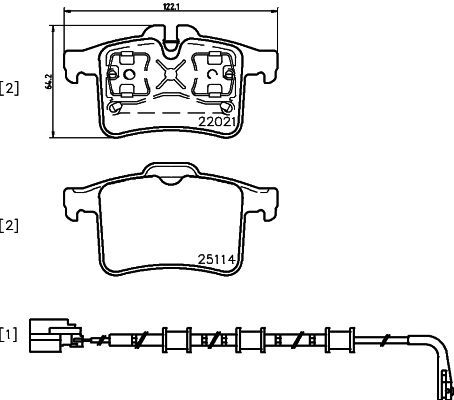 Bremsbelagsatz, Scheibenbremse BREMBO P 36 034