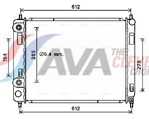 Kühler, Motorkühlung AVA QUALITY COOLING CT2053