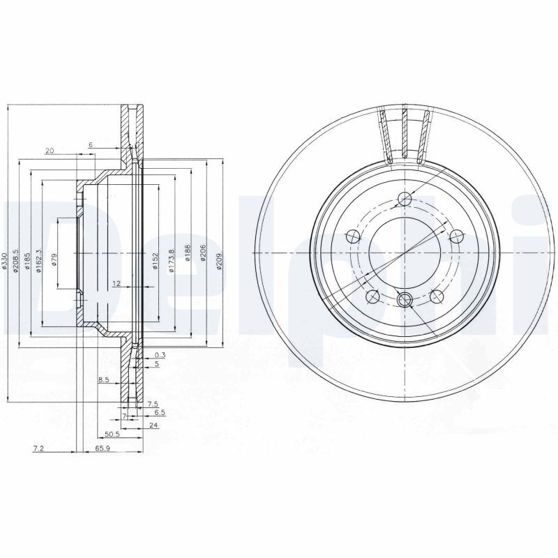Bremsscheibe DELPHI BG3959