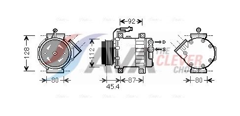 Kompressor, Klimaanlage AVA QUALITY COOLING FTK366