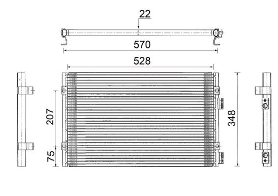 Kondensator, Klimaanlage MAHLE AC820000S