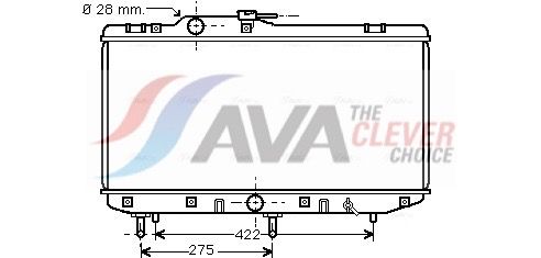 Kühler, Motorkühlung AVA QUALITY COOLING TO2208