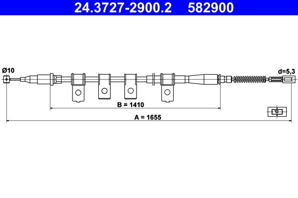 Seilzug, Feststellbremse ATE 24.3727-2900.2
