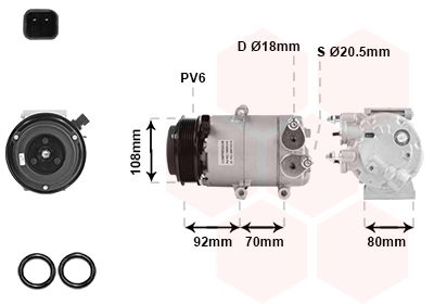 Kompressor, Klimaanlage VAN WEZEL 1800K415